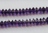 CSA07 15.5 inches 4*8mm rondelle synthetic amethyst beads wholesale