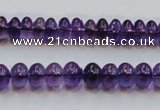 CSA08 15.5 inches 5*8mm rondelle synthetic amethyst beads wholesale