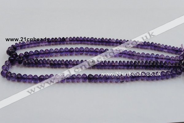 CSA08 15.5 inches 5*8mm rondelle synthetic amethyst beads wholesale