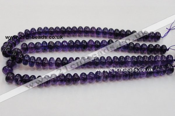 CSA09 15.5 inches 8*12mm rondelle synthetic amethyst beads wholesale