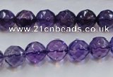 CSA17 15.5 inches 10mm faceted round synthetic amethyst beads