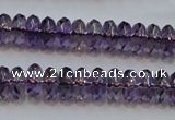 CSA23 15.5 inches 5*10mm faceted rondelle synthetic amethyst beads