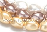 CSB04 16 inches 16*20mm nugget shell pearl beads Wholesale