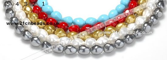 CSB05 16 inches 16*20mm nugget shell pearl beads Wholesale