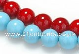 CSB06 16 inches 8mm round shell pearl beads Wholesale