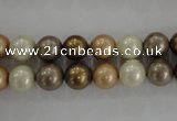 CSB1044 15.5 inches 8mm round mixed color shell pearl beads