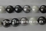 CSB1052 15.5 inches 10mm round mixed color shell pearl beads