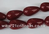 CSB107 15.5 inches 10*18mm teardrop shell pearl beads wholesale