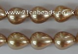 CSB109 15.5 inches 11*15mm teardrop shell pearl beads wholesale