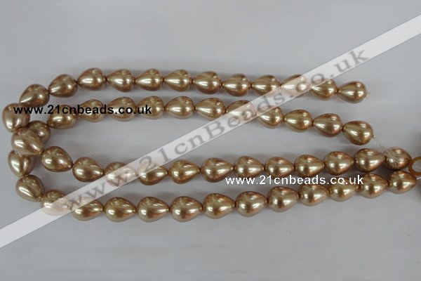 CSB109 15.5 inches 11*15mm teardrop shell pearl beads wholesale