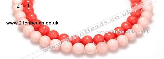 CSB11 16 inches 8mm round shell pearl beads Wholesale