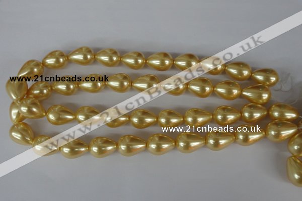 CSB113 15.5 inches 15*19mm teardrop shell pearl beads wholesale