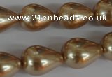 CSB114 15.5 inches 15*19mm teardrop shell pearl beads wholesale