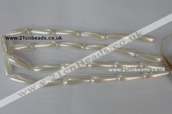 CSB116 15.5 inches 10*30mm teardrop shell pearl beads wholesale