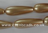 CSB117 15.5 inches 10*30mm teardrop shell pearl beads wholesale