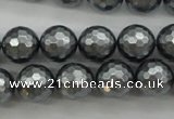 CSB1202 15.5 inches 12mm faceted round shell pearl beads