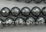 CSB1202 15.5 inches 12mm faceted round shell pearl beads