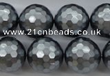 CSB1205 15.5 inches 18mm faceted round shell pearl beads