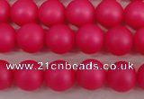 CSB1300 15.5 inches 4mm matte round shell pearl beads wholesale