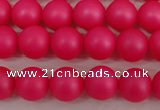 CSB1300 15.5 inches 4mm matte round shell pearl beads wholesale