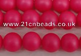 CSB1301 15.5 inches 6mm matte round shell pearl beads wholesale