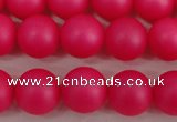 CSB1302 15.5 inches 8mm matte round shell pearl beads wholesale