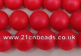 CSB1305 15.5 inches 4mm matte round shell pearl beads wholesale