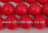 CSB1306 15.5 inches 6mm matte round shell pearl beads wholesale