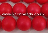 CSB1307 15.5 inches 8mm matte round shell pearl beads wholesale