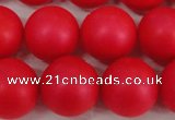 CSB1308 15.5 inches 10mm matte round shell pearl beads wholesale