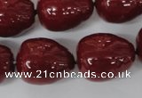 CSB131 15.5 inches 18*22mm nuggets shell pearl beads wholesale