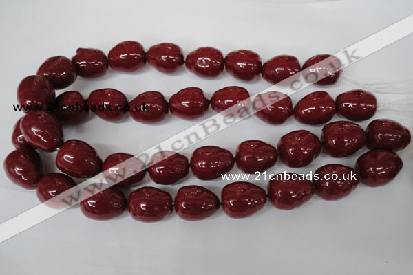 CSB131 15.5 inches 18*22mm nuggets shell pearl beads wholesale