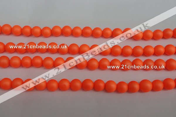 CSB1311 15.5 inches 6mm matte round shell pearl beads wholesale