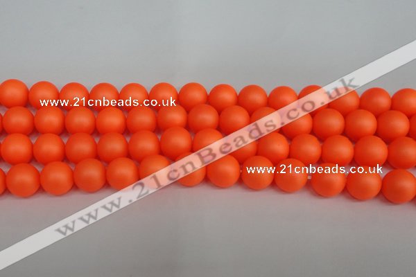 CSB1313 15.5 inches 10mm matte round shell pearl beads wholesale