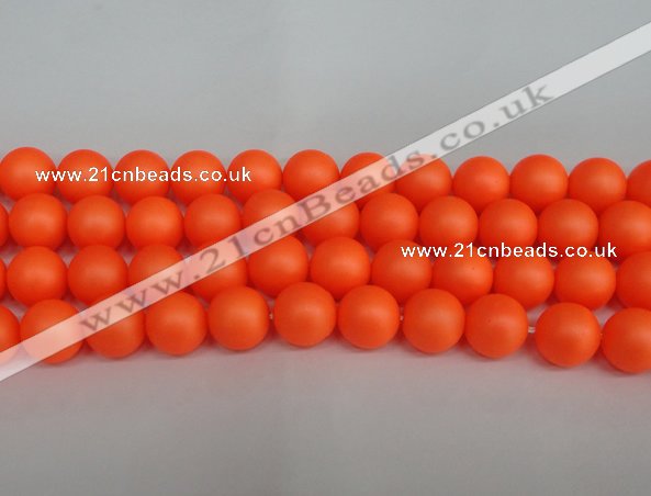 CSB1314 15.5 inches 12mm matte round shell pearl beads wholesale