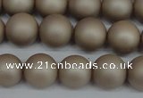 CSB1321 15.5 inches 6mm matte round shell pearl beads wholesale