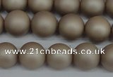 CSB1321 15.5 inches 6mm matte round shell pearl beads wholesale