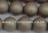 CSB1323 15.5 inches 10mm matte round shell pearl beads wholesale