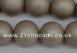 CSB1324 15.5 inches 12mm matte round shell pearl beads wholesale