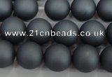 CSB1325 15.5 inches 4mm matte round shell pearl beads wholesale