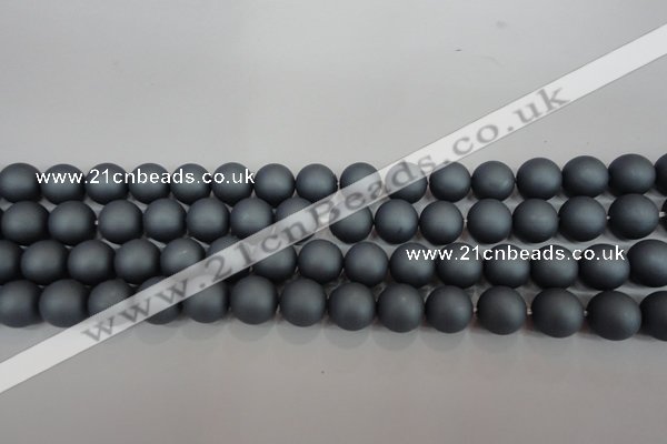 CSB1326 15.5 inches 6mm matte round shell pearl beads wholesale