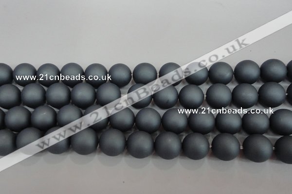 CSB1329 15.5 inches 12mm matte round shell pearl beads wholesale