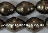 CSB133 15.5 inches 18*22mm nuggets shell pearl beads wholesale