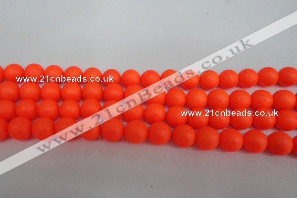 CSB1340 15.5 inches 4mm matte round shell pearl beads wholesale