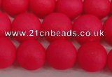 CSB1345 15.5 inches 4mm matte round shell pearl beads wholesale