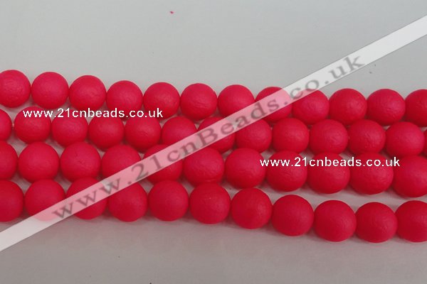 CSB1348 15.5 inches 10mm matte round shell pearl beads wholesale