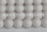 CSB1351 15.5 inches 6mm matte round shell pearl beads wholesale