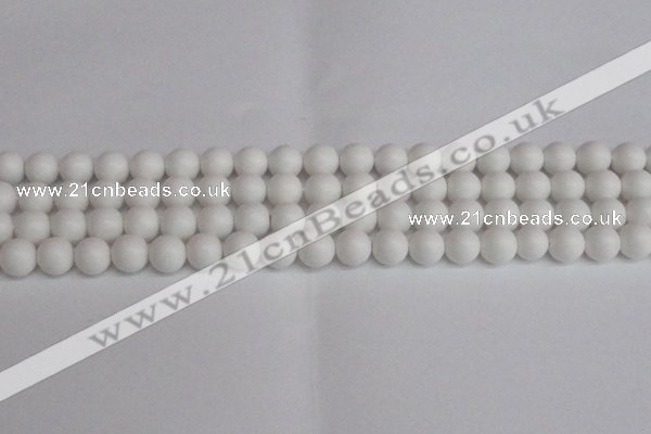 CSB1352 15.5 inches 8mm matte round shell pearl beads wholesale