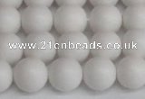 CSB1353 15.5 inches 10mm matte round shell pearl beads wholesale