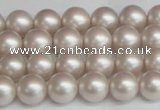 CSB1356 15.5 inches 6mm matte round shell pearl beads wholesale